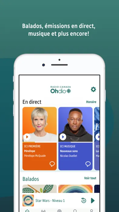 Radio-Canada OHdio سکرین شاٹس