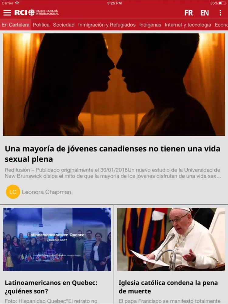 Radio Canadá Internacional iPad  স্ক্রিনশট