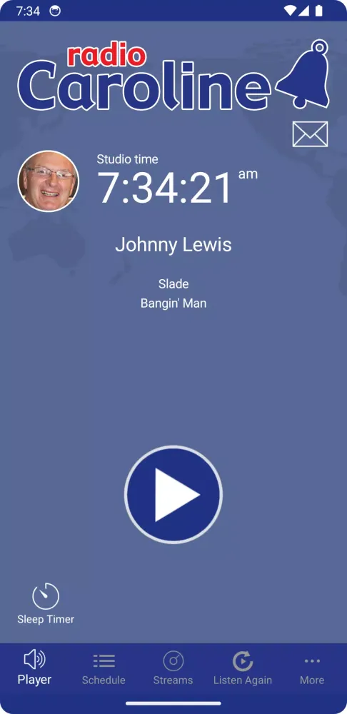 Capturas de tela do Radio Caroline