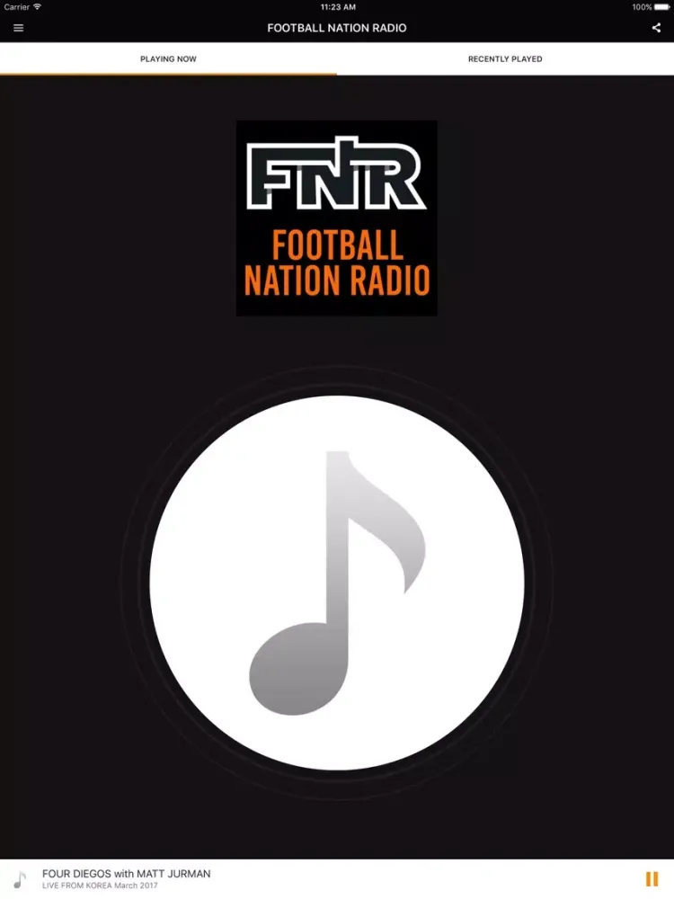 FOOTBALL NATION RADIO iPad  スクリーンショット