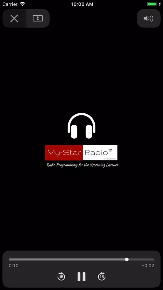 Ảnh chụp màn hình của MyStar Radio