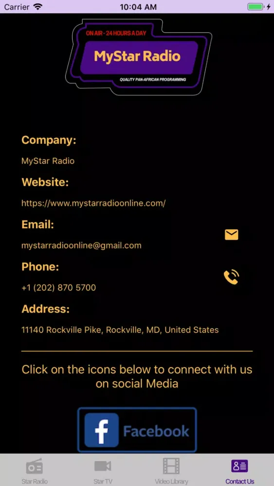 Ảnh chụp màn hình của MyStar Radio