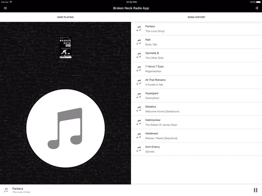 Скриншоты Broken Neck Radio iPad 