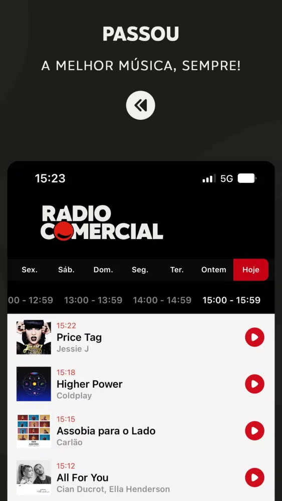 Captures d'écran de Radio Comercial