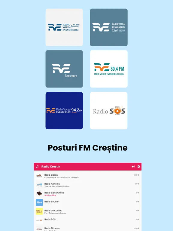 Radio Crestin iPad  स्क्रीनशॉट