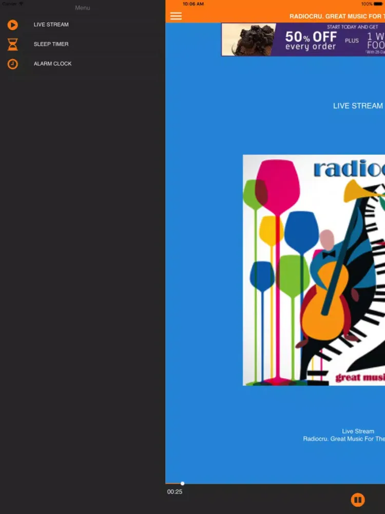 Capturas de tela do Radio Cru iPad 