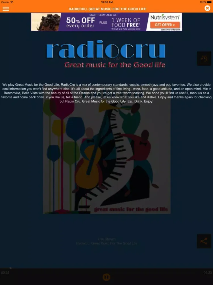 Capturas de tela do Radio Cru iPad 