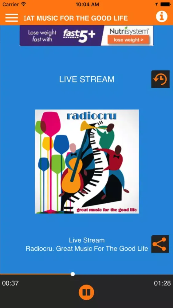 Capturas de tela do Radio Cru