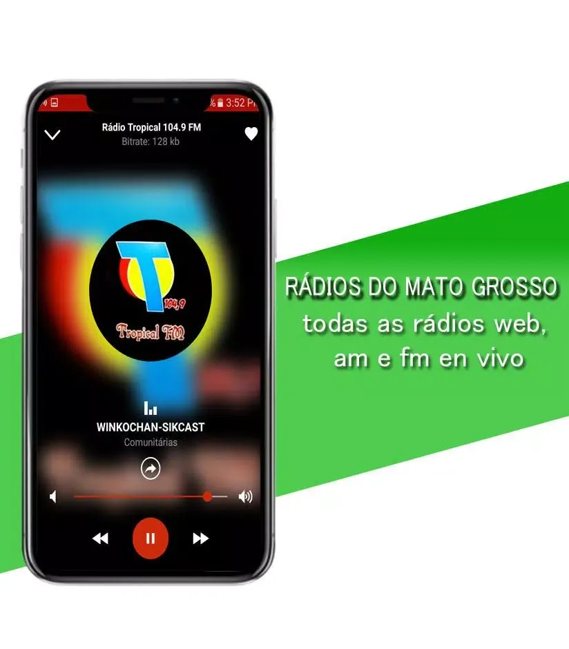 Capturas de tela do Mato Grosso Radios