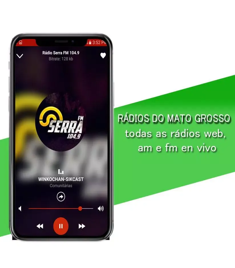Capturas de tela do Mato Grosso Radios