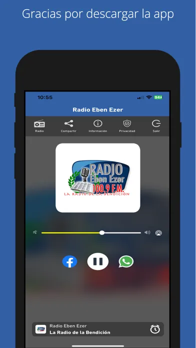 Capturas de pantalla de Radio Eben Ezer Guatemala