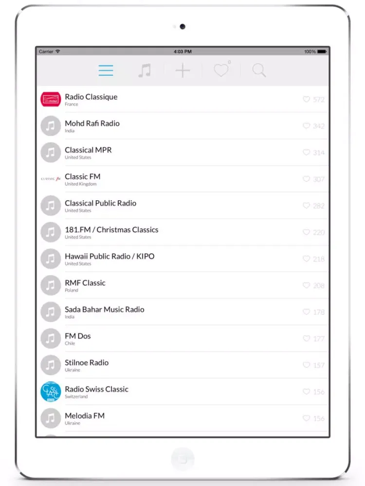 Radio classic iPad 应用截图