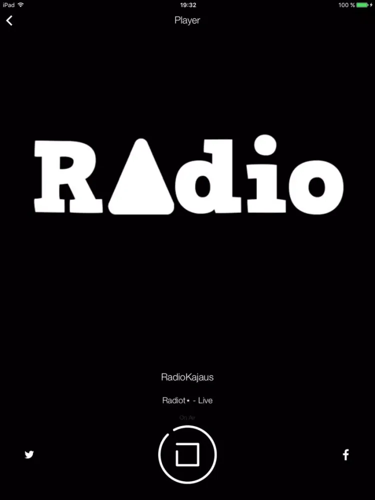 Ảnh chụp màn hình của Radiot⋆ iPad 