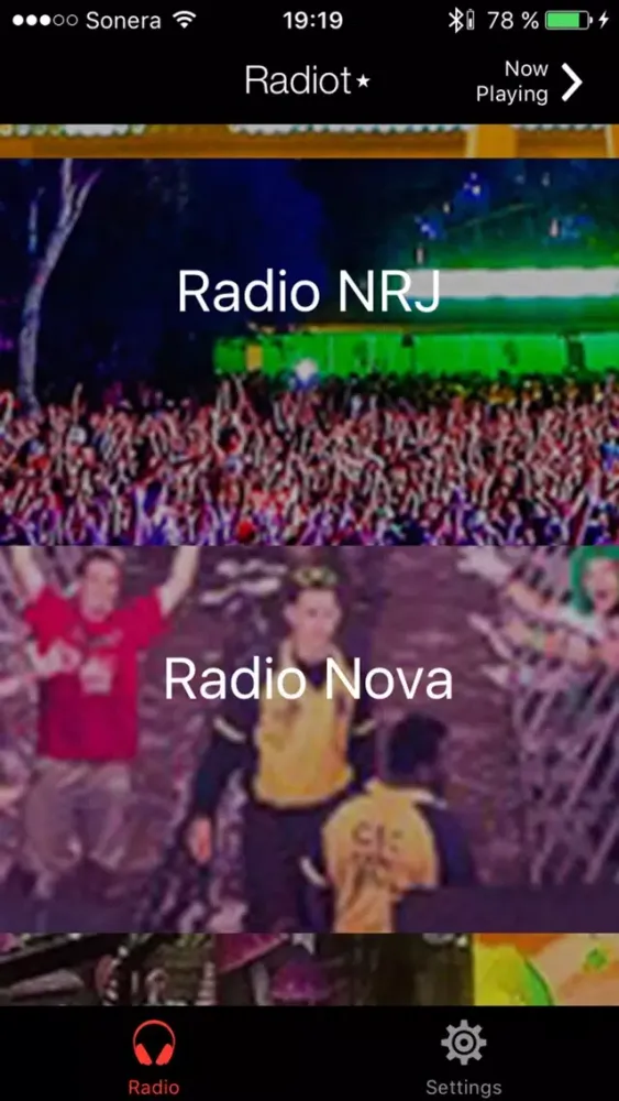 Ảnh chụp màn hình của Radiot⋆