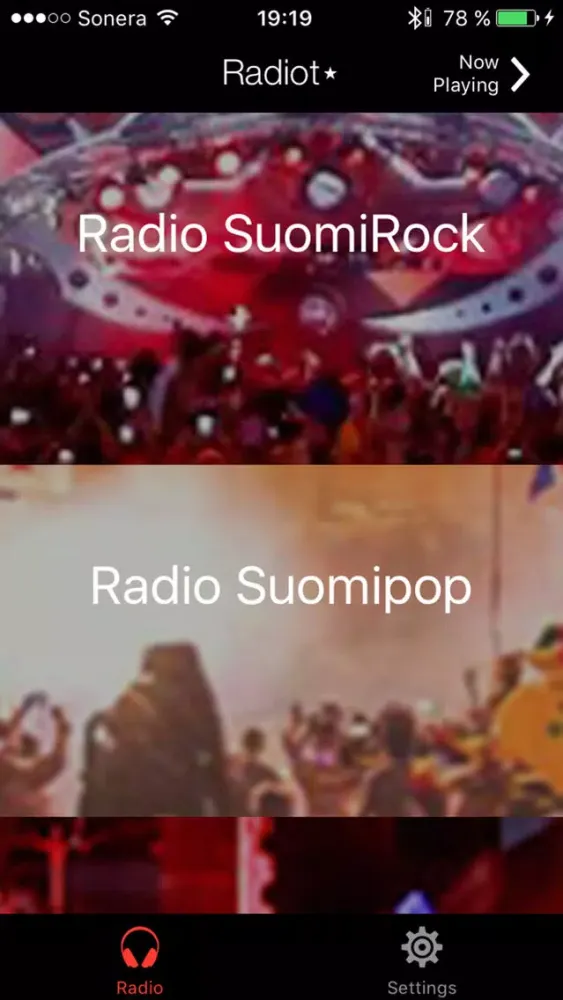 Ảnh chụp màn hình của Radiot⋆