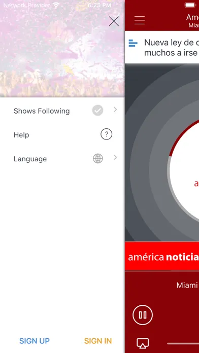 Tangkapan layar America Radio Miami