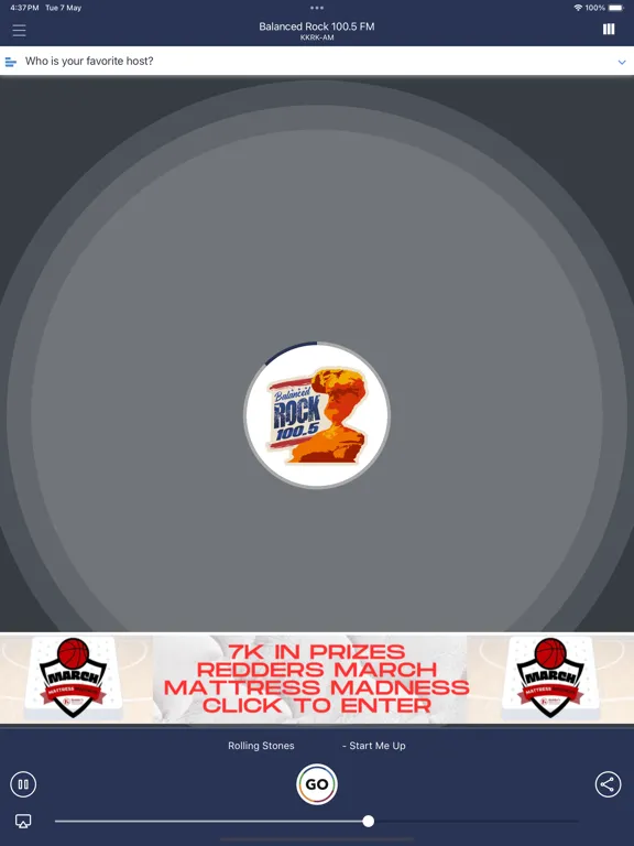 Zrzuty ekranu Balanced Rock 100.5 FM iPad 