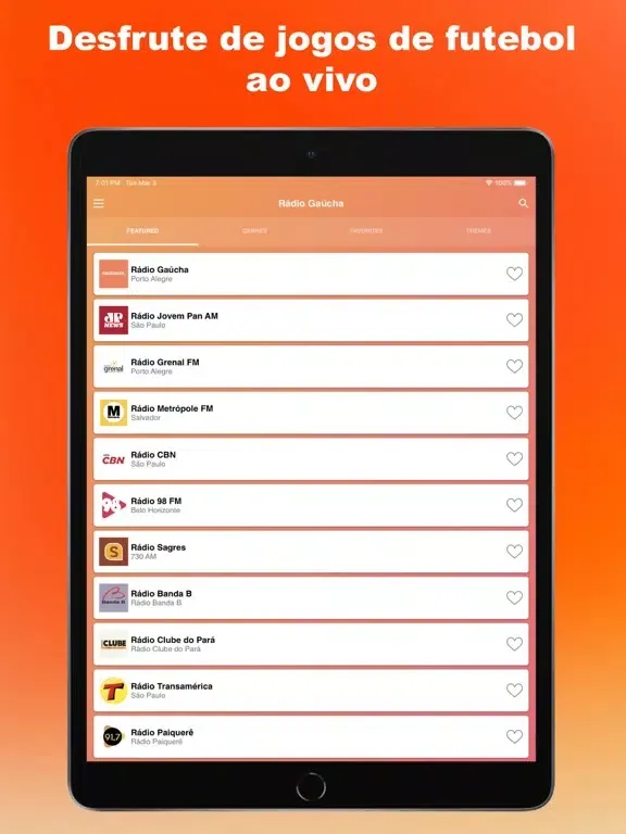 Ảnh chụp màn hình của Rádio Gaúcha ao vivo-FM Brasil iPad 