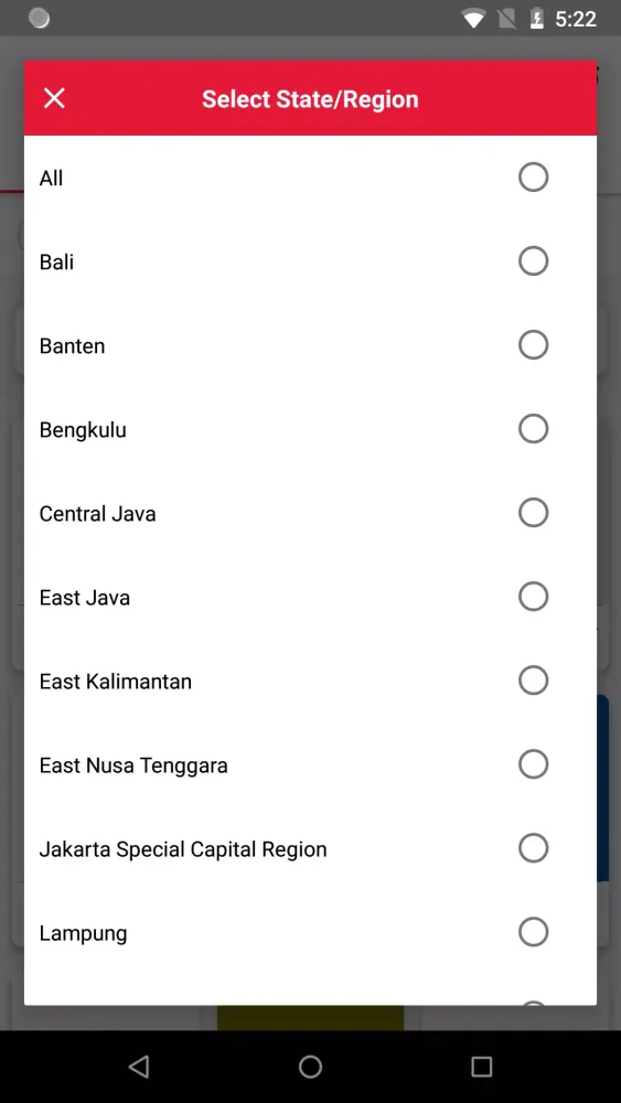 Tangkapan skrin Radio Indonesia