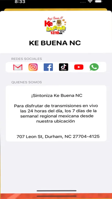 Tangkapan layar Radio Ke Buena