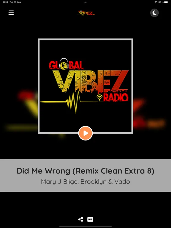 Global Vibez Radio 24/7 iPad 应用截图