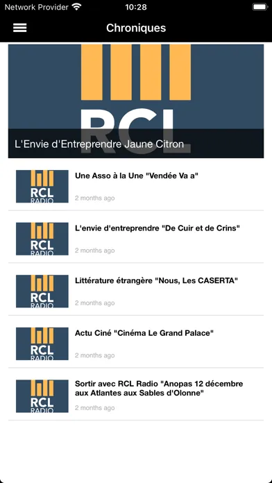 Tangkapan skrin RCL Radio - Made in Vendée