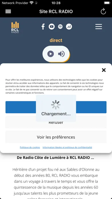 Tangkapan skrin RCL Radio - Made in Vendée