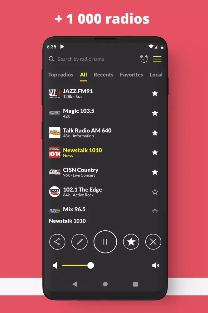 Capturas de pantalla de Radio Canada