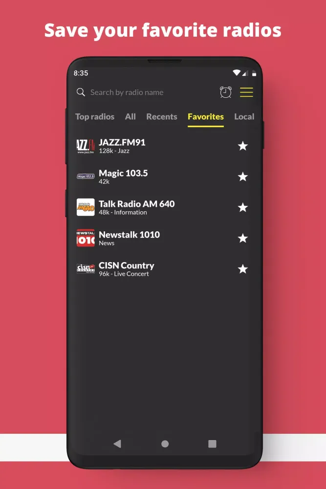 Capturas de pantalla de Radio Canada