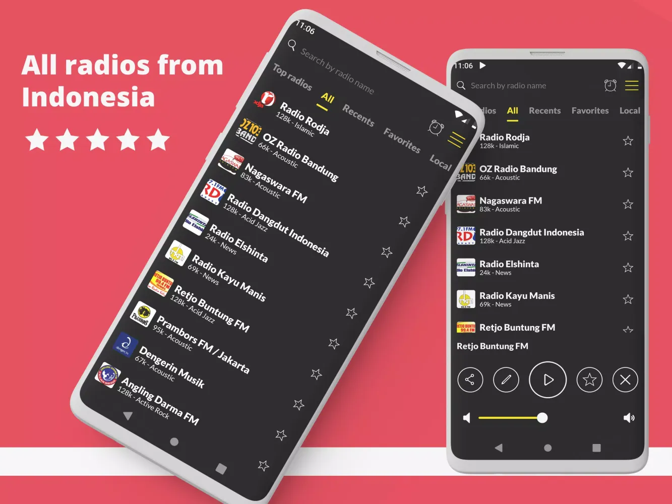 Captures d'écran de FM Radio Indonesia Online
