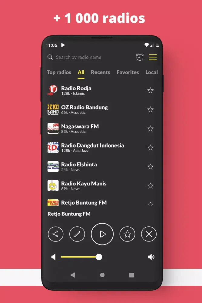 Captures d'écran de FM Radio Indonesia Online