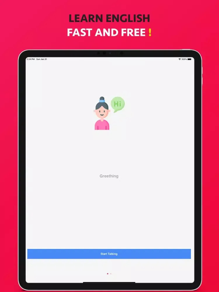 Tangkapan layar Lets Speak iPad 