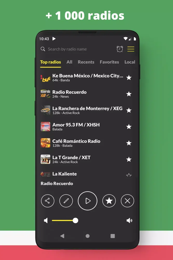 Screenshot di Radio Mexico FM