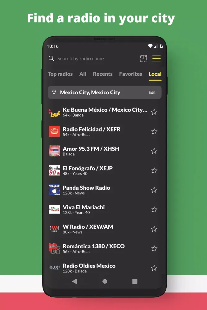 Screenshot di Radio Mexico FM