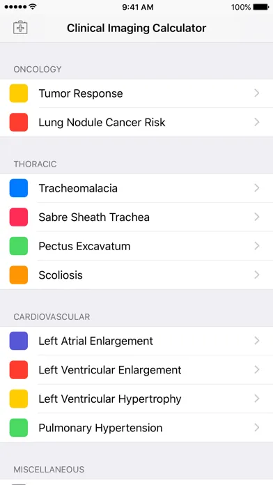 Clinical Imaging Calculator سکرین شاٹس