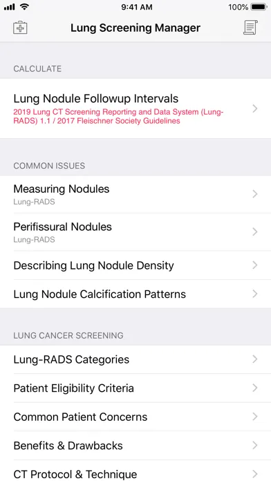 Lung Cancer Screening Manager Screenshots