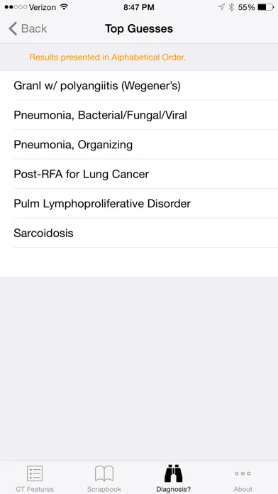 Ảnh chụp màn hình của Lung CT Field Guide