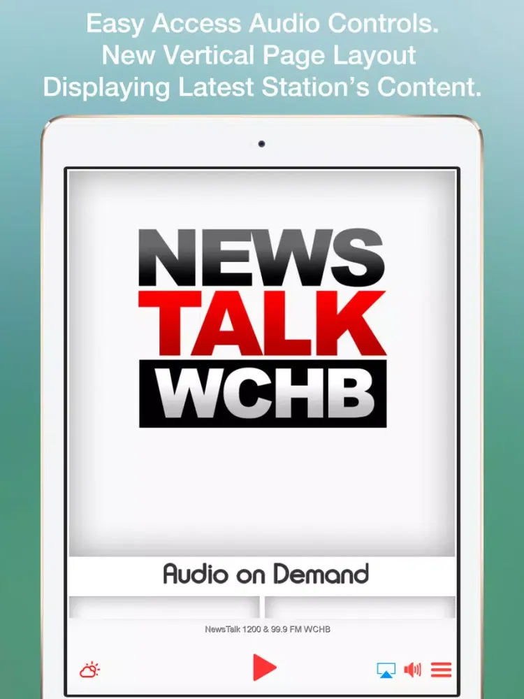 NewsTalk 1200 & 99.9 FM WCHB iPad  スクリーンショット