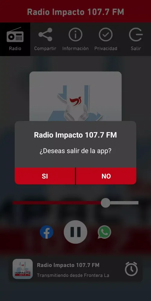 ภาพหน้าจอของ Radio Impacto 107.7 FM