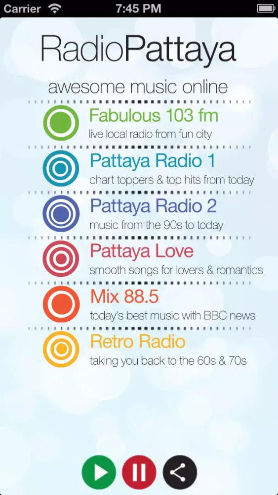 Capturas de pantalla de Radio Pattaya