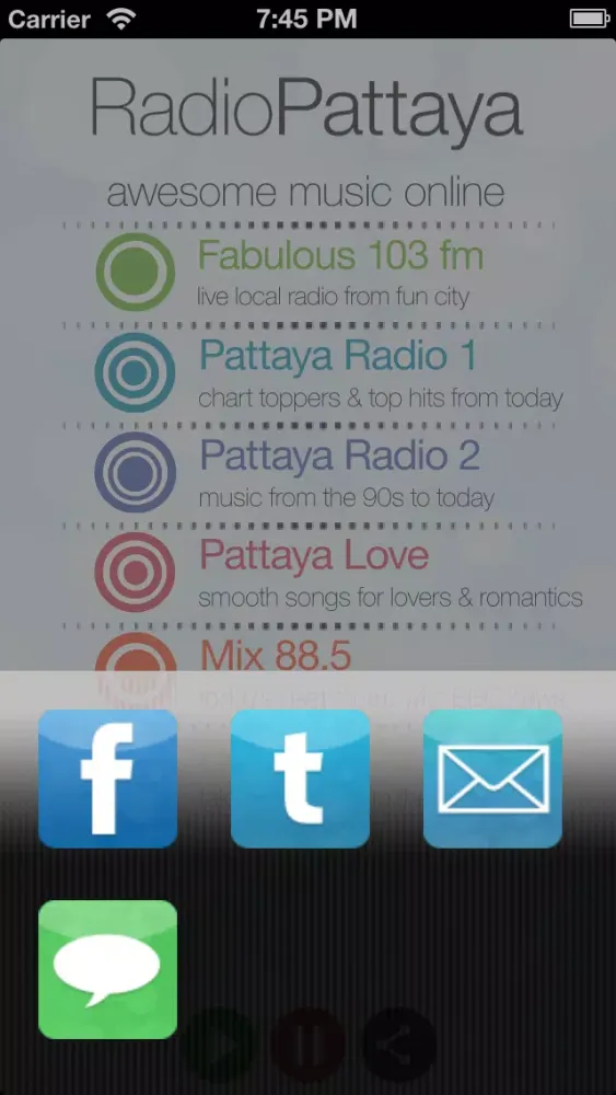 Capturas de pantalla de Radio Pattaya