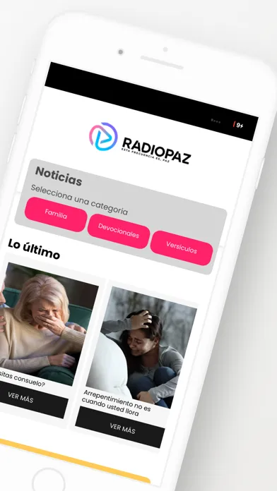 Tangkapan skrin Radio Paz