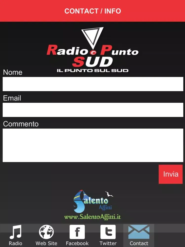 Tangkapan skrin Radio Punto Sud iPad 