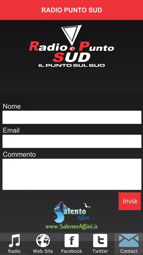 Tangkapan skrin Radio Punto Sud