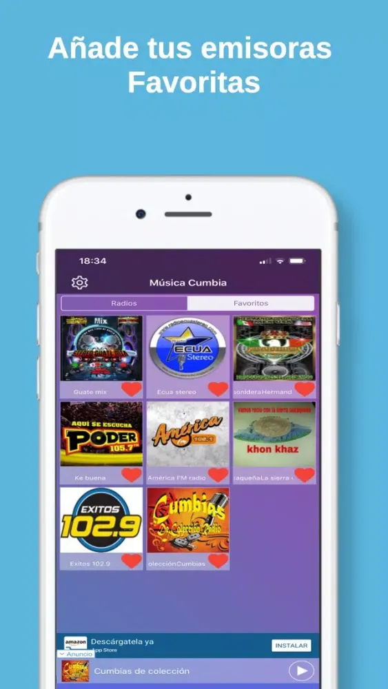 Скриншоты Radios cumbia online