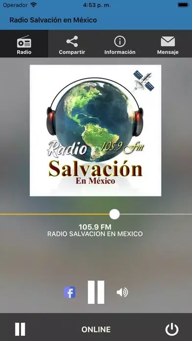 Ảnh chụp màn hình của Radio Salvación en México
