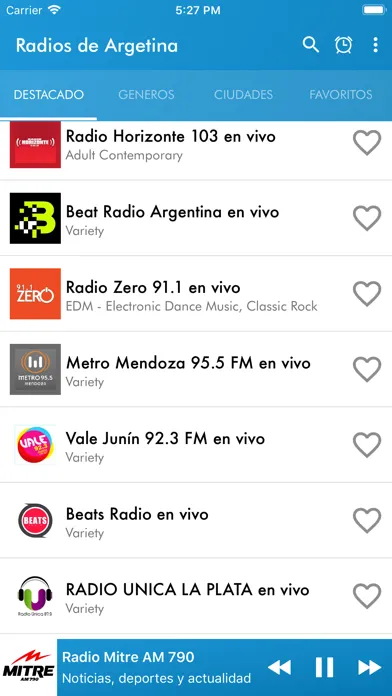 Capturas de pantalla de Radios de Argentina en Vivo