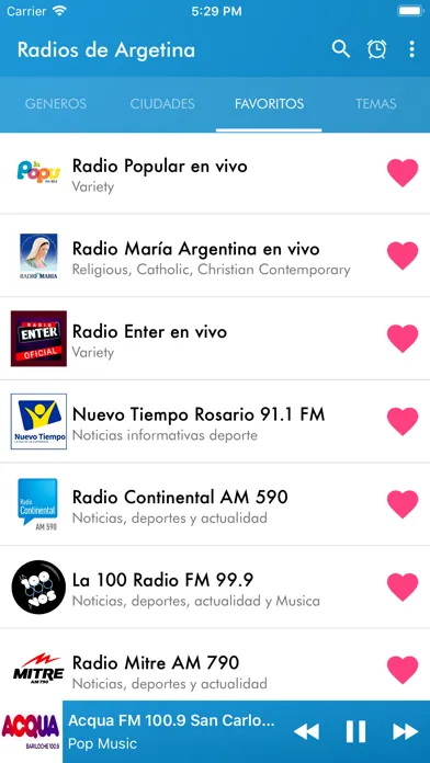 Capturas de pantalla de Radios de Argentina en Vivo