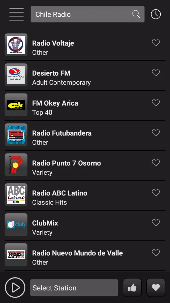 Chile Radio Screenshots