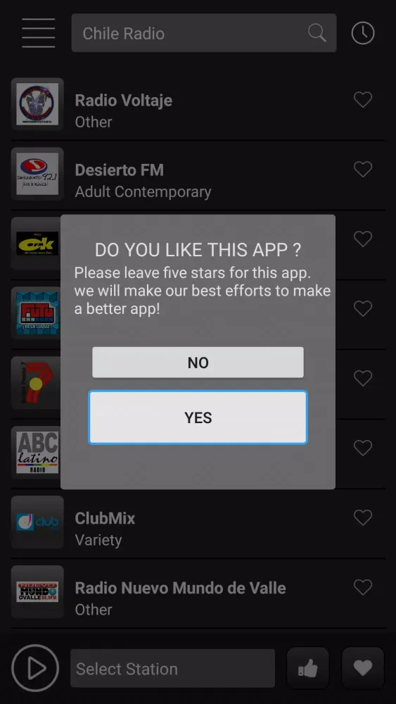 Chile Radio Screenshots